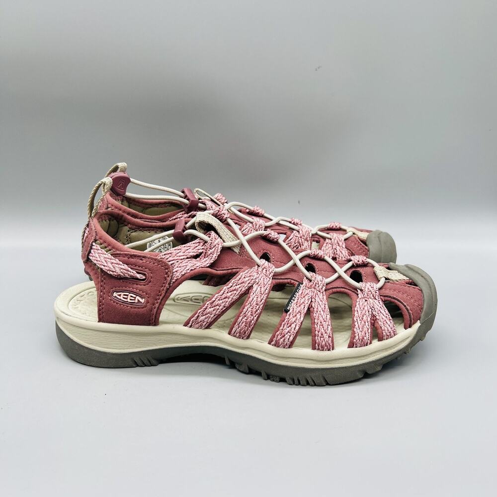 KEEN Sandals Womens 9 Pink Suede Strappy Fisherman Lace Up Outdoor Comfort Shoes